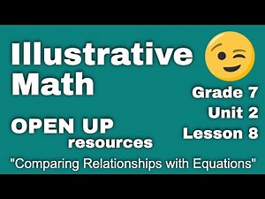 😉 7th Grade, Unit 2, Lesson 8 "Comparing Relationships with Equations" Tutorial
