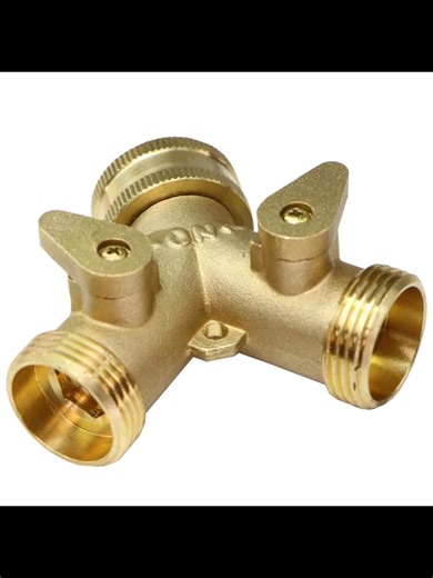 The Brass Tap Splitter is a heavy-duty, corrosion-resistant hose connector designed to turn a single outdoor tap into two independently controlled water outlets. Made from solid brass for maximum durability, it withstands high water pressure and harsh weather conditions without leaking or cracking. Each outlet features its own smooth-turn shutoff valve, making it easy to run two hoses at once—perfect for gardening, irrigation systems, washing cars, or connecting sprinklers. Simple to install and