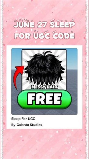 JUNE 27 Sleep for UGC😴 Code! 5k Points!🪙 #robloxcodes #roblox #shorts #robloxfyp #fyp #robloxugc