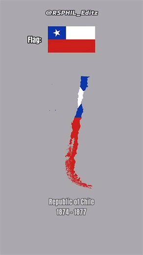 Evolution of Chile 🇨🇱 #chile #evolution #flag #map #history #short #geography