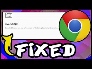 FIXED Google Chrome Aw Snap Error | How to fix Google Chrome Aw Snap Error in Windows 10