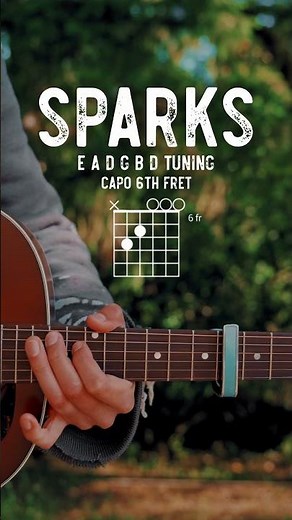 Sparks Coldplay Guitar Tutorial // Sparks Guitar Lesson