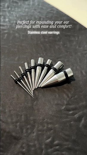 Ear gauge stretching kit | tapered plugs #stainlesssteel #jewelry #earrings