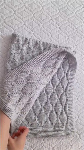 Step-by-Step Knitting Pattern Baby Blanket v27 | Preview | Vitalina