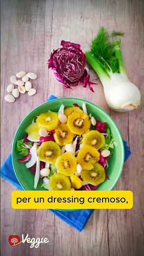 Radicchio, Kiwi, and Almond Salad #Shorts