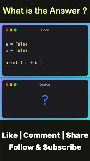 What is the answer ? #python #coding