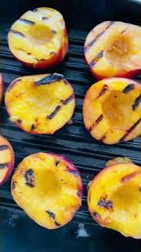 Grilled Peaches with Maple Syrup Glaze #shorts