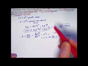 Actuarial Exam 2/FM Prep: Present Value if Discount Rate Halved, Based on Force of Interest