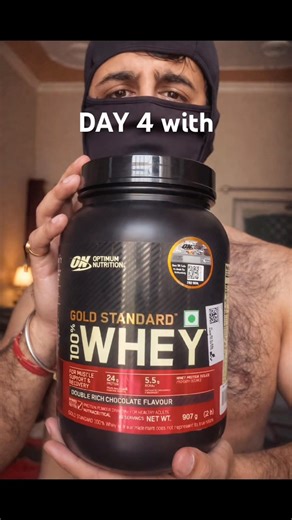 Day 4 | optimum nutrition whey protein | #shorts