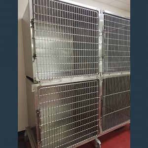 2014 STAINLESS STEEL VETERINARIAN CAGES ( All SHOR-LINE) https://www.usedvetequipment.com/cages-kennel-equipment/nn PRICE FIRM: 10 Total (3 foot × 3 foot) $500 each 12 Total (2 foot x 2 foot) $220 each 2 Total (48" x 30") $500 each (divider makes 4 separate cages) 2 Total 36" x 30" $500 each (Both have pass through holes) 1 Total 42" x 30" $500 each I have 2 or 3 Stainless Steel Wheeled Base units I also have approximately 15 Shoreline connector brackets. PRICE FIRM Local pick up. Possible deliv