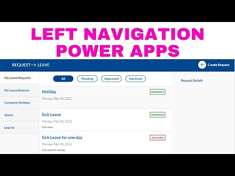 Left Navigation Component in PowerApps | PowerApps Menu Navigation |Leave Application Request Part 3