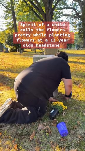 A child spirit called the flowers pretty #spirit #paranormal #ghost #haunted #cemetery | Santa Paranormal