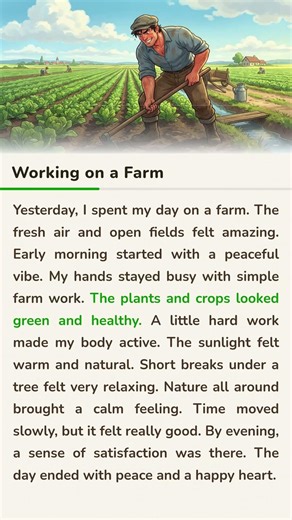 Working on a Farm 🌾 | Simple English Listening & Reading | Easy English for Beginners #shortsfeed
