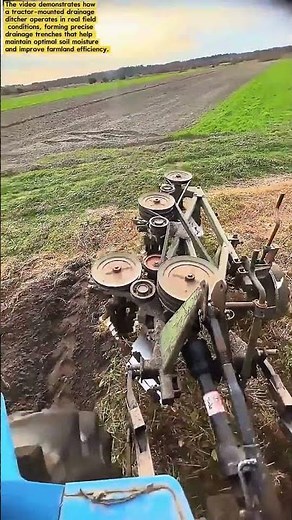 Powerful Tractor-Mounted Drainage Ditcher | Efficient Agricultural Trenching Machine