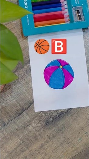 Alphabet Art Challenge - Part 2 🏀 Drawing A-Z Series #shorts#artshorts#emojichallenge