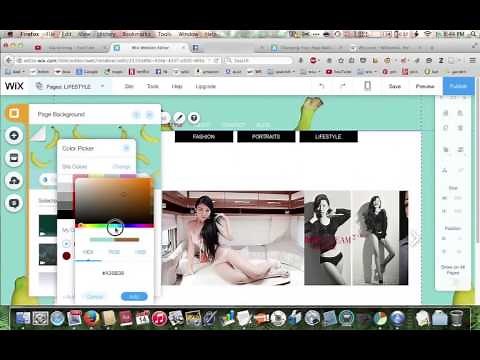 WiX com how to change the background color for all pages