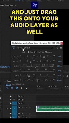 Create Robot Voice Effect in Adobe Premiere Pro #premierepro