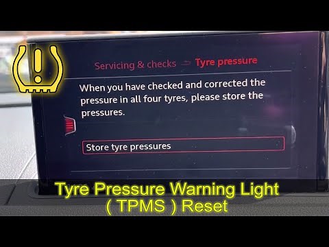 2018 AUDI A3 tyre pressure warning reset