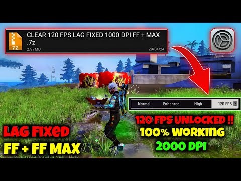 120 FPS UNLOCKED 🔓FREE FIRE + FREE FIRE MAX LAG FIX CONFIG | DPI CONFIG #freefirelagfix #freefiremax
