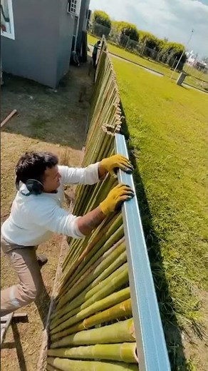 Como instalar el MEJOR cerco de BAMBÚ 🏘️ #carpintería #cerco #wood