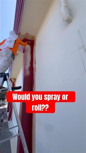 Would you spray or roll the columns ??