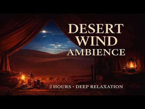 2 Hours of Desert Wind Sounds 🌙 Deep Relaxation, Meditation & Sleep