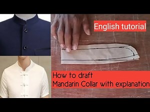 How to draft Mandarin collar or chinese collar. How to make chinese collar or mandarin collar