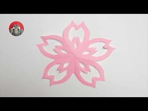 春の桜の花びら お花見 入園式 入学式シーズンで使える簡単な切り紙 おりがみ /origami Cherry Blossoms【ビルゲッツの折り紙】