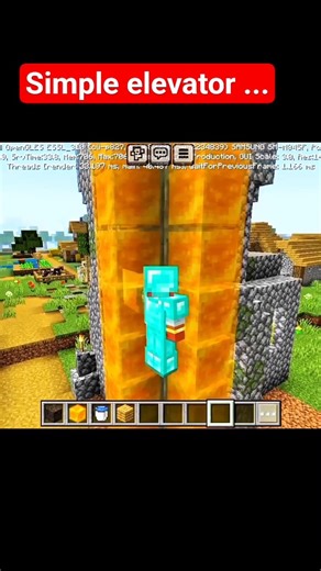 simple elevator #status #minecraft