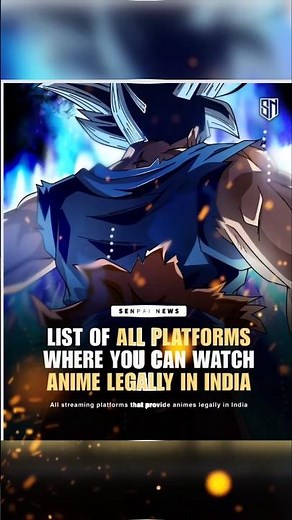 Ultimate Guide: Where to Watch Anime Legally in India 🇮🇳✨#animenews