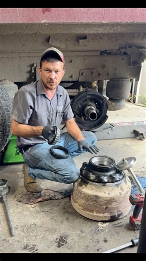 Hub seal install! Also don’t forget to check this! #Peterbilt #379peterbilt #Trucking #satisfying #CONMET #mechanic #repair #dieselmechanic | Blevins Diesel