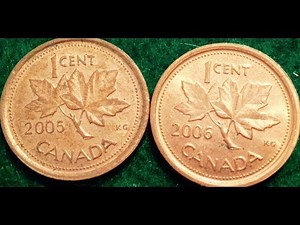 2005 & 2006 Canada One Cent Coin