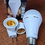 2 Pack Rechargeable Light Bulb,Emergency Light Bulbs for Power Outage Hurricane Camping 9W E27 3000K Warm 1200mAh Battery Backup Soft Light Bulbs for Lamps,Battery Bulb