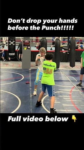 Coach Mike's Boxing Technique: Don't drop your hands before the Punch!!!!! #shorts