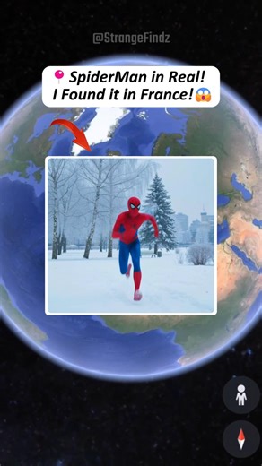 SpiderMan found on google maps & google earth! #shorts
