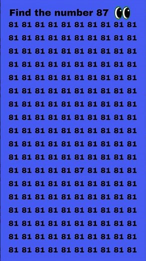 Find the number 87