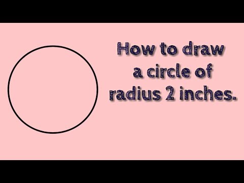 How to draw a circle of radius 2 inches. ‪@SHSIRCLASSES‬.