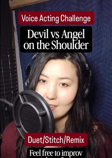 VOICE ACTING CHALLENGE: Devil vs Angel on the Shoulder Edition. 😈😇 Can you do 2 voices in one go? How would your devil differ from your angel? Tempting, exasperated, urgent, heroic, villainous, so many ways to play it! Duet or Stitch this to show off those voice acting skills! Feel free to improv, add laughter, etc to personalize this script to you. It’s a faster paced one. Have fun! 🎨Art Credit: If you know the artist, please lmk so I can update this! 🎶Music Credit: Rafael Crux “Classical V