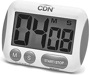 CDN Extra-Big Digit Timer | Counts Up & Down, 100 Minutes by Minutes & Seconds, Extra-Large Digits, Loud Alarm, Stand, Hang, Magnet Mounting, Perfect for Batch Baking - TM15