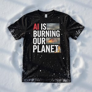 AI is Burning Our Planet T-SHIRT – Real World Series T-shirt by Dawnndawg - Etsy