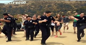 Police officers take part in viral dance craze