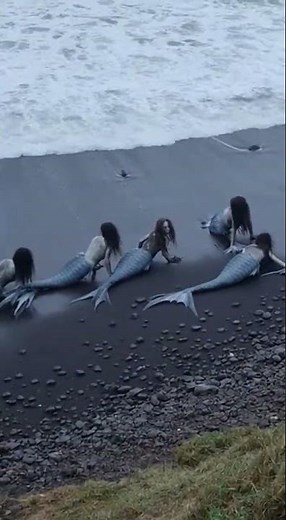 Mermaids Caught on Camera at a Remote Beach? 🧜‍♀️🌊😱 #shorts