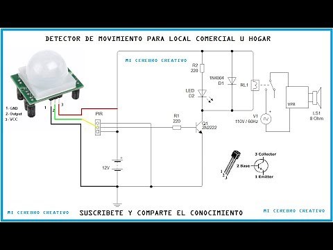 DETECTOR DE PRESENCIA CON SENSOR PIR Y SIN ARDUINO - MUY FACIL DE HACER.