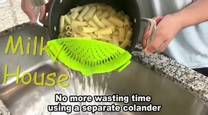 Food Strainer, Snap Strainer, 2 Pack Clip-on Kitchen Food Strainer Silicone Plastic, Colanders & Food Strainers, Kitchen Gadgets Mesh Strain Drainer for Pasta Spaghetti Ground Beef, Fit All Pots Bowls