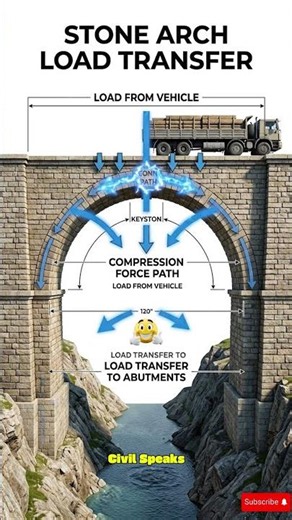 How Does a Stone Arch Bridge Carry Heavy Loads? #civilspeaks