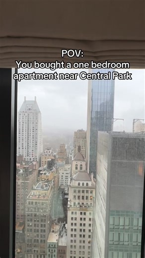 Dejan Tolmac on Instagram: "There’s no better feeling than waking up each morning in New York City with this spectacular view of Central Park!😮‍💨 Would this be a perfect apartment view in New York City? Studio $1,150,000 1 beds $1,410,000 2 beds $2,295,000 4 beds $14,950,000 📍Midtown 6th Avenue & 56th Street 🏠1 bed 1 bath 💰$1,410,000 $2,563 per ft² Taxes $714/mo Common Charges $1,089/mo Est. Monthly Payment $9,026 🏢Fabulous New Development"