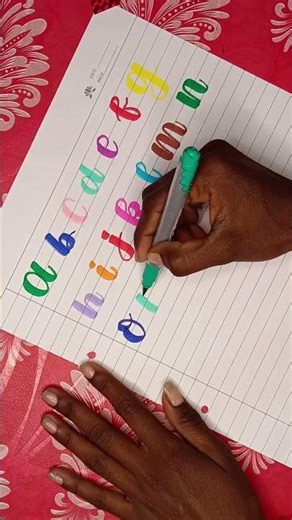 Lowercase Alphabet Calligraphy ✨ | Brush Pen Lettering a–z