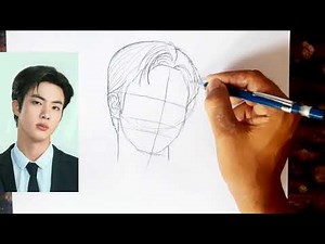 BTS Jin Drawing // How to Draw BTS Jin // BTS Drawing