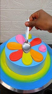 Vanilla Rainbow Cake Amazing Design #cakedesign #youtube #vanila #ytshorts #cakeart #food