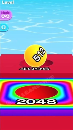 512 Yellow Ball vs 4096 Red Tile Shock Clash 😱🔥 #shorts